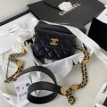 「#10317」Chanel gold coin woc mini small waste bag AP2857 0*12.3*3.2cm