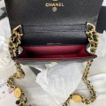 「#10317」Chanel gold coin woc mini small waste bag AP2857 0*12.3*3.2cm