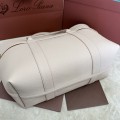 「#7249」Loro pian Ghiera Shopper - FAO7463 - 40✖️26✖️18CM - cream honey color