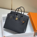 「#4166」 Hermès black gold buckle mini platinum bag 25cm