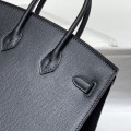 「#4166」 Hermès black gold buckle mini platinum bag 25cm