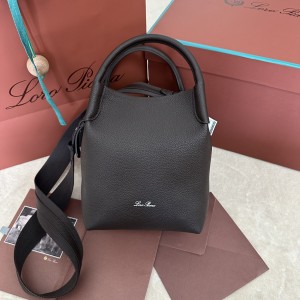 「#7267」Loro pian Bale - 17cm*17cm*21cm - coffee color