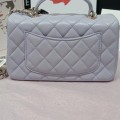 「#10321」Chanel Mini CF handle handbag sheepskin purple AS2432 20*12*6cm