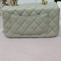 「#10322」Chanel Mini CF handle handbag sheepskin gray AS2432 20*12*6cm