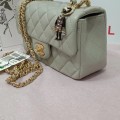 「#10322」Chanel Mini CF handle handbag sheepskin gray AS2432 20*12*6cm