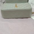 「#10322」Chanel Mini CF handle handbag sheepskin gray AS2432 20*12*6cm