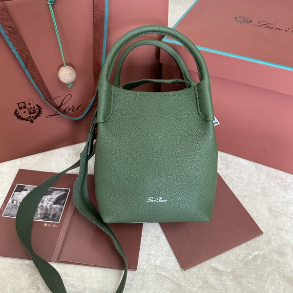 「#7273」Loro pian Bale - 17cm*17cm*21cm -lichen green