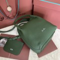 「#7273」Loro pian Bale - 17cm*17cm*21cm -lichen green