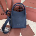 「#7275」Loro pian Bale - 17cm*17cm*21cm -midnight blue 「#7275」Loro pian Bale - 17cm*17cm*21cm -midnight blue