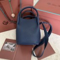 「#7275」Loro pian Bale - 17cm*17cm*21cm -midnight blue 「#7275」Loro pian Bale - 17cm*17cm*21cm -midnight blue