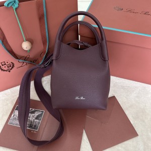 「#7279」Loro pian Bale - 17cm*17cm*21cm -red bean color