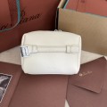 「#7302」Loro pian Washing bag - 14cm*10cm*8cm - Tender white