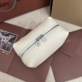 「#7302」Loro pian Washing bag - 14cm*10cm*8cm - Tender white