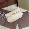「#7304」Loro pian Washing bag - 14cm*10cm*8cm - cream honey color