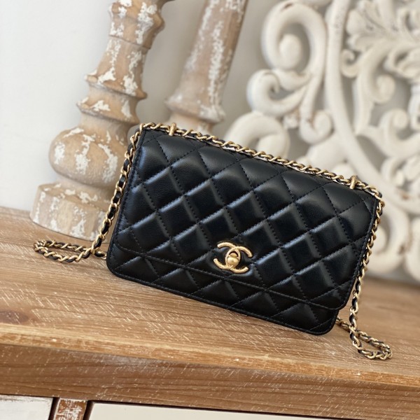 「#10336」Chanel2023p new sheepskin hollow hardware stewardess bag AS81254 19cm