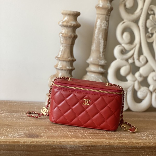 「#10338」Chanel new lambskin agate hardware lipstick bag AS81226 16.5cm 「#10338」Chanel new lambskin agate hardware lipstick bag AS81226 16.5cm