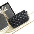 「#10340」Chanel 23 retro black and gold logo mobile phone bag AS3207 17cm