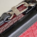 「#0003」Louis Vuitton  PETITE MALLE  red crocodile  M40273 20x12.5x6cm