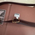 「#7312」Loro pian Saddle Bag Mini - 18cm*13cm*7CM - red bean color 「#7312」Loro pian Saddle Bag Mini - 18cm*13cm*7CM - red bean color