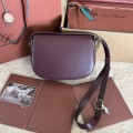 「#7317」Loro pian Saddle Bag Small - 23cm*16cm*8cm - red bean color