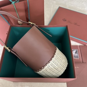 「#7321」Loro pian Cedar - 26cm*27cm*19cm - caramel color