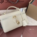 「#7324」Loro pian Extra bag L19 - 19cm*11cm*6.5cm - White plain weave