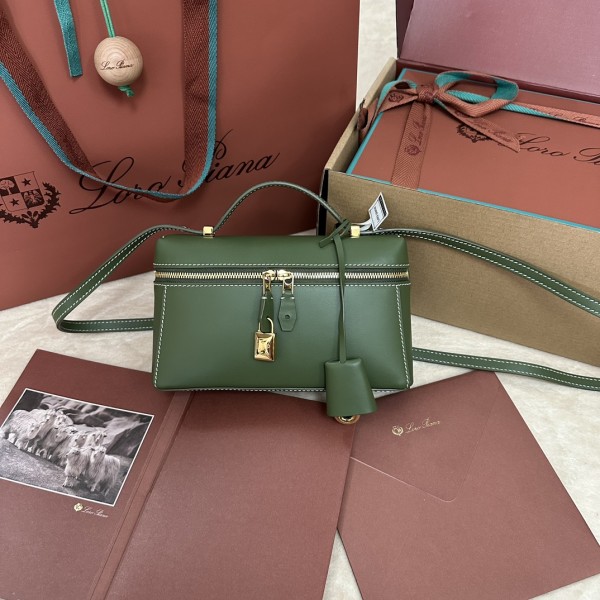 「#7325」Loro pian Extra bag L19 - 19cm*11cm*6.5cm - lichen green 「#7325」Loro pian Extra bag L19 - 19cm*11cm*6.5cm - lichen green