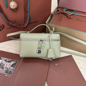 「#7326」Loro pian Extra bag L19 - 19cm*11cm*6.5cm - mustard green