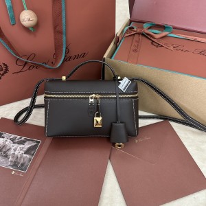 「#7330」Loro pian Extra bag L19 - 19cm*11cm*6.5cm - Brown tabby