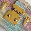 「#0005」Louis Vuitton  PETITE MALLE Colorful crocodile leather  M40273 20x12.5x6cm