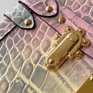 「#0005」Louis Vuitton  PETITE MALLE Colorful crocodile leather  M40273 20x12.5x6cm