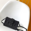 「#0006」Louis Vuitton  PETITE MALLE black lizard  M40273 20x12.5x6cm