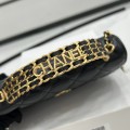 「#10368」Chanel 23p new waxed cowhide hollow handle woc A68136 9.5*15.2*3.5cm