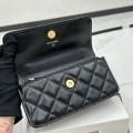 「#10368」Chanel 23p new waxed cowhide hollow handle woc A68136 9.5*15.2*3.5cm