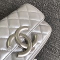 「#10375」 Chanel CF oversized logo silver large size 17cm 「#10375」 Chanel CF oversized logo silver large size 17cm
