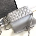 「#10375」 Chanel CF oversized logo silver large size 17cm 「#10375」 Chanel CF oversized logo silver large size 17cm