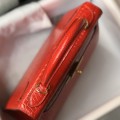 「#4172」 Hermès Crocodile Pattern Red Kelly Bag Gold Buckle 25cm