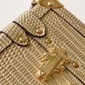 「#0007」Louis Vuitton  PETITE MALLE Gold lizard skin  M40273 20x12.5x6cm