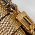「#0007」Louis Vuitton  PETITE MALLE Gold lizard skin  M40273 20x12.5x6cm