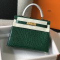 「#4174」 Hermès Crocodile Pattern Peacock Green Kelly Bag Gold Buckle 25cm 「#4174」 Hermès Crocodile Pattern Peacock Green Kelly Bag Gold Buckle 25cm