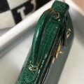 「#4174」 Hermès Crocodile Pattern Peacock Green Kelly Bag Gold Buckle 25cm 「#4174」 Hermès Crocodile Pattern Peacock Green Kelly Bag Gold Buckle 25cm