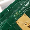 「#4174」 Hermès Crocodile Pattern Peacock Green Kelly Bag Gold Buckle 25cm 「#4174」 Hermès Crocodile Pattern Peacock Green Kelly Bag Gold Buckle 25cm