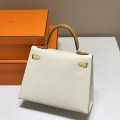 「#4175」Hermès three-tone Kelly bag with gold buckle 25cm