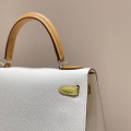 「#4175」Hermès three-tone Kelly bag with gold buckle 25cm