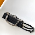 「#0009」Louis Vuitton  PETITE MALLE black flower  M40273 20x12.5x6cm