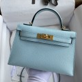 「#4182」 Hermès Epsom leather Breeze Blue 2nd generation Mini Kelly gold buckle 19cm 「#4182」 Hermès Epsom leather Breeze Blue 2nd generation Mini Kelly gold buckle 19cm