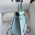 「#4182」 Hermès Epsom leather Breeze Blue 2nd generation Mini Kelly gold buckle 19cm 「#4182」 Hermès Epsom leather Breeze Blue 2nd generation Mini Kelly gold buckle 19cm