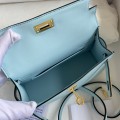「#4182」 Hermès Epsom leather Breeze Blue 2nd generation Mini Kelly gold buckle 19cm 「#4182」 Hermès Epsom leather Breeze Blue 2nd generation Mini Kelly gold buckle 19cm