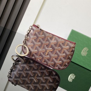 「#6077」Goyard - Bordeaux Red - 3317 - 9 cm x 1 cm x 13 cm 