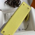 「#4188」 Hermès Epsom leather lemon yellow second generation Mini Kelly gold buckle 19cm